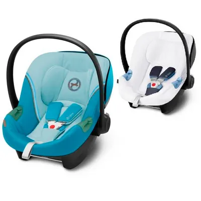 Cybex Aton S2 i-Size Fotelik Samochodowy 0-13kg + Tapicerka Letnia Beach Blue 2023