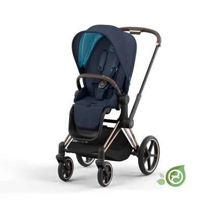 Cybex Conscious Green Leaf Priam 4.0 Wózek Spacerowy Eco Dark Navy