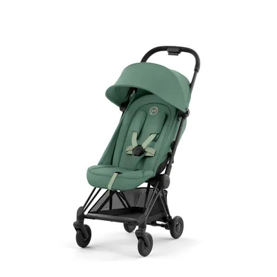 Cybex Coya Wózek Spacerowy Rama Matt Black Leaf Green