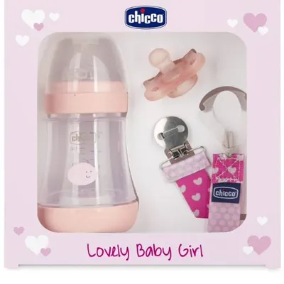 Chicco Perfect5 Zestaw Dla Noworodka Butelka Antykolkowa + Smoczek Mini Soft + Tasiemka Girl