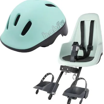 Bobike Go Mini Fotelik Rowerowy + Kask XXS Mashmallow Mint