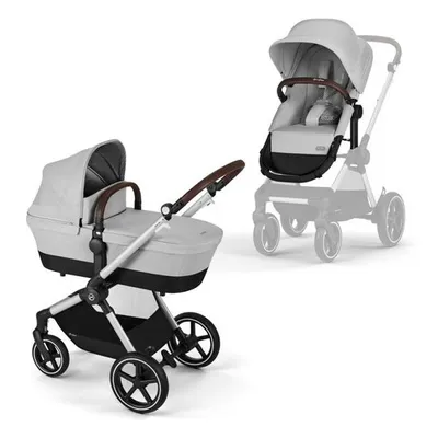 Cybex Eos Lux Wózek Głęboko-Spacerowy Rama Srebrna Lava Grey