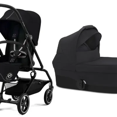 Cybex Eezy S Twist + Plus 2 Wózek Spacerowy Moon Black Srebrna Rama 2023