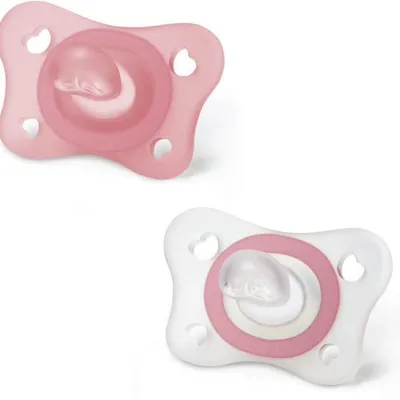 Chicco Smoczek Uspokajający Physioforma Mini Soft Silikonowy 2-6m Lumi 2 Szt Girl