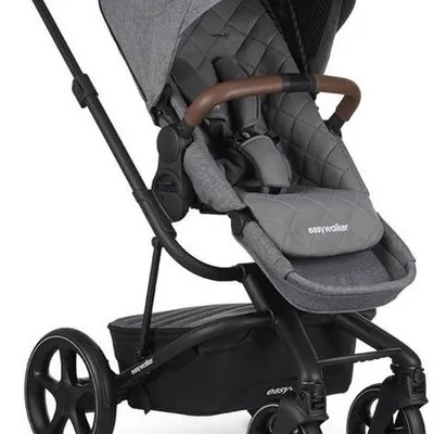 Easywalker Harvey 3 Premium Wózek Spacerowy Diamond Grey (zawiera stelaż, siedzisko z budką i pałąkiem z ekoskóry)