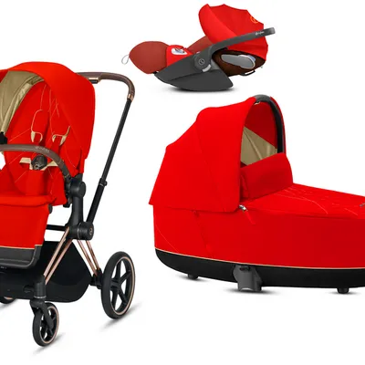 Cybex ePRIAM 2.0 + Cloud Z I-size Wózek Głęboko-Spacerowy + Fotelik Samochodowy 0-13kg Autumn Gold