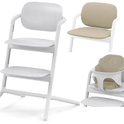 Cybex Lemo Krzesełko do Karmienia 3w1 + Komfortowa Wkładka All White