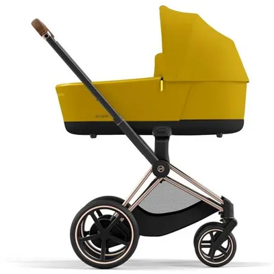 Cybex e-Priam 3.0 Rama ze Stelażem Siedziska + Gondola Wózek Głęboki Mustard Yellow