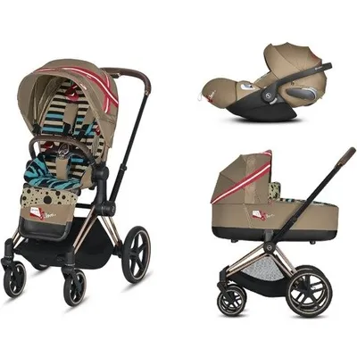 Cybex Priam 2.0 + Cloud Z I-size Wózek Głęboko-Spacerowy + Fotelik Samochodowy 0-13kg Karolina Kurkova One Love | multicolor