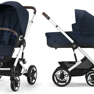 Cybex Talos S Lux Wózek Głęboko-Spacerowy Rama Srebrna Ocean Blue