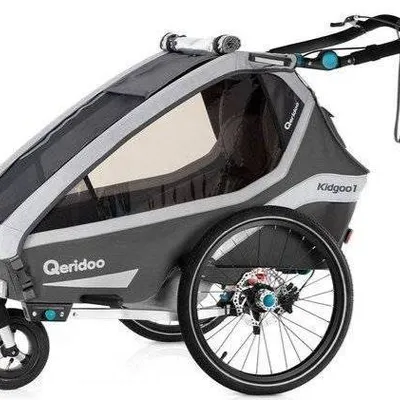 Qeridoo Kidgoo1 Sport Przyczepka Rowerowa Grey