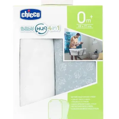 Chicco Baby Hug 4w1 Prześcieradło do Łóżeczka 2szt Grey Fox