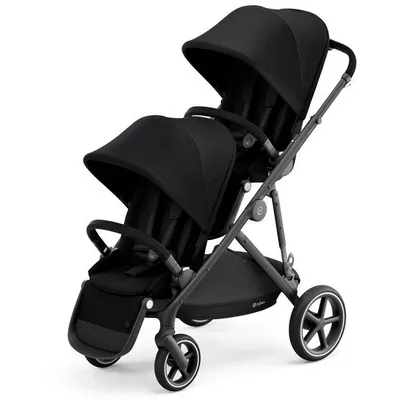 Cybex Gazelle S Wózek Bliźniaczy Deep Black rama Black