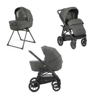 Inglesina Aptica XT Duo Wózek Głęboko-Spacerowy + Stojak Na Gondolę Charcoal Grey