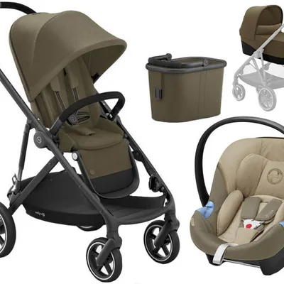 Cybex Gazelle S Wózek Głęboko-Spacerowy + Cybex Aton M I-Size Fotelik Samochodowy 0-13kg Classic Beige