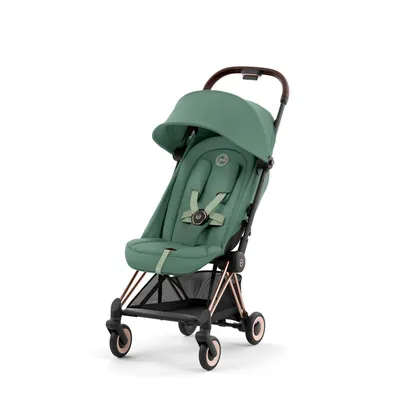 Cybex Coya Wózek Spacerowy Rama Rosegold Leaf Green