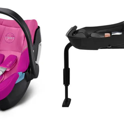 Cybex Aton 5 Fotelik Samochodowy 0-13kg + Baza 2-fix Zestaw 2w1 Magnolia Pink