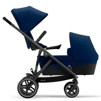 Cybex Gazelle S Wózek Bliźniaczy Rok po Roku Navy Blue rama Black