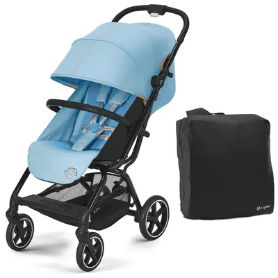 Cybex Eezy S Plus 2 Wózek Spacerowy Beach Blue 2023 + Torba Transportowa Gratis!