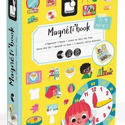 Janod Magnetibook Magnetyczna układanka Uczę się Zegarka