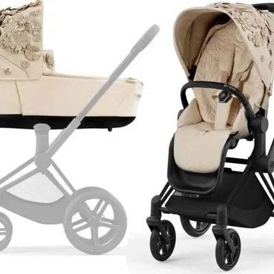 Cybex Priam 4.0 Wózek Głęboko-Spacerowy Nude Beige Simply Flowers