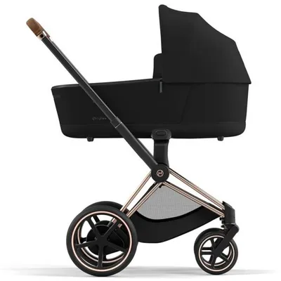 Cybex e-Priam 3.0 Rama ze Stelażem Siedziska + Gondola Wózek Głęboki Eco Onyx Black