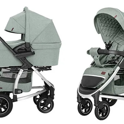 Carrello Vista CRL Wózek Głęboko - Spacerowy 2w1 Olive Green