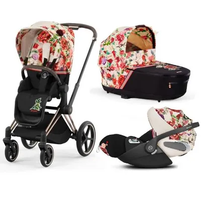 Cybex Cloud T i-Size Fotelik Samochodowy 0-13kg + Fotelik Samochodowy Cloud T 0-13kg Spring Blossom Light