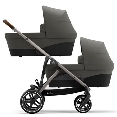 Cybex Gazelle S Wózek Bliźniaczy Soho Grey rama Taupe