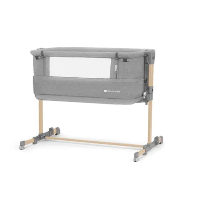 Kinderkraft Neste Grow Łóżeczko Dostawne Light Grey Full Wood