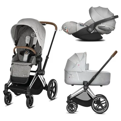 Cybex ePRIAM 2.0 + Cloud Z I-size Wózek Głęboko-Spacerowy + Fotelik Samochodowy 0-13kg Koi Crystallized