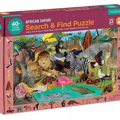 Mudpuppy Puzzle Obserwacyjne Afrykańskie Safari 64 Elementy 4+