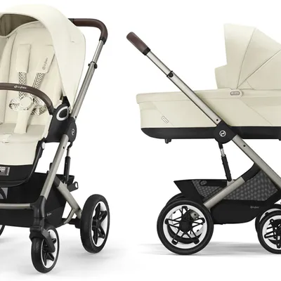 Cybex Talos S Lux Wózek Głęboko-Spacerowy Rama Taupe Seashell Beige