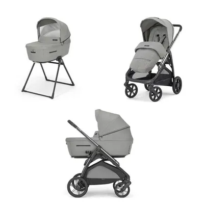 Inglesina Aptica Duo Wózek Głęboko-Spacerowy + Stojak na Gondolę Satin Grey