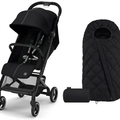 Cybex Beezy Wózek Spacerowy Moon Black 2023 + Snogga 2 Gratis