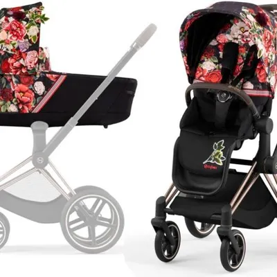 Cybex Priam 4.0 Wózek Głęboko-Spacerowy Spring Blossom Dark