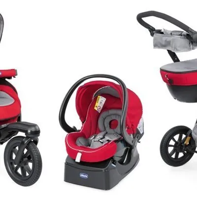 Chicco Trio Activ3 Wózek Wielofunkcyjny 3w1 Red Berry