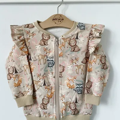 Bluza dresowa na zamek - forest animals