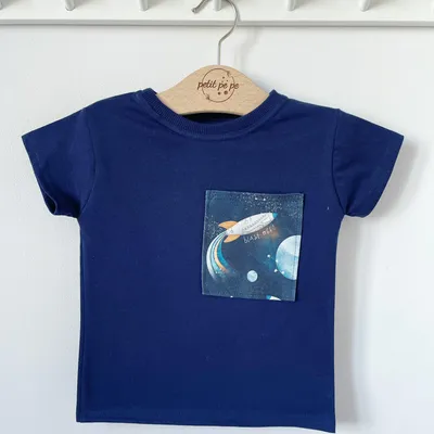 Koszulka jersey z kieszonką - space shuttle