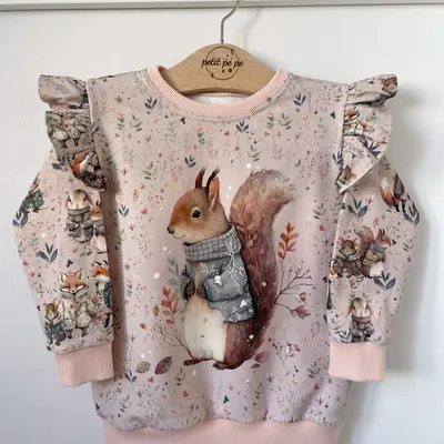 Bluza dresowa z panelem - Boho squirrel