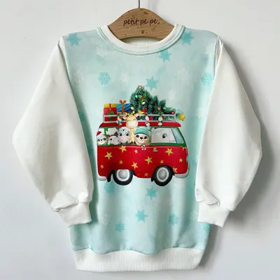 Bluza dresowa z panelem - Christmas Trip