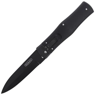 Nóż sprężynowy Mikov Predator Blackout Black ABS, Black DLC N690 (241-BH-1/BKP)