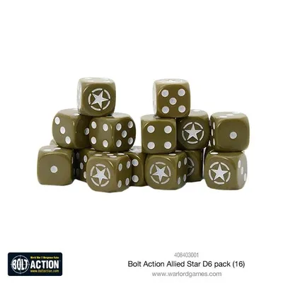 BOLT ACTION Allied Star D6 Dice