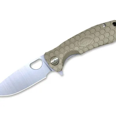 Nóż Honey Badger Flipper Small Tan