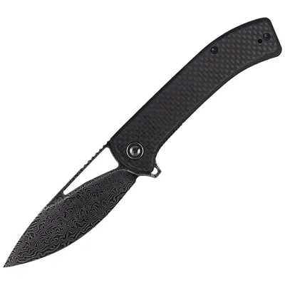 Nóż składany CIVIVI Riffle Twill Carbon Fiber / Black G10, Black Damascus (C2024DS-1)