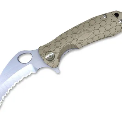 Nóż Honey Badger Claw Medium Tan Serrated