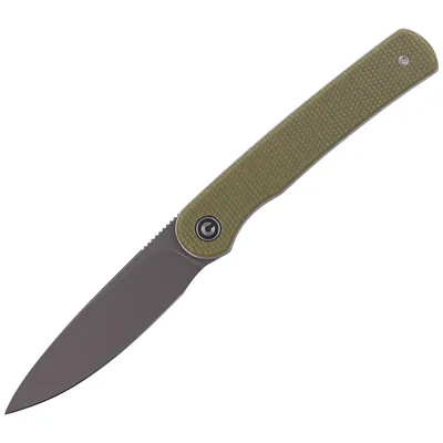 Nóż składany CIVIVI Stylum Olive Micarta, Gray Stonewashed by Ferrum Forge Knife Works (C20010B-B)