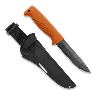 Nóż Peltonen Knives Sissipuukko M07 Ranger Orange PTFE - pochwa kompozytowa czarna FJP133