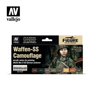 VALLEJO 70180 Model Color Zestaw 8 farb - Waffen SS Camo by Jaume Ortiz