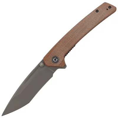 Nóż składany CIVIVI Keen Nadder Brown Micarta, Gray Stonewashed (C2021B)